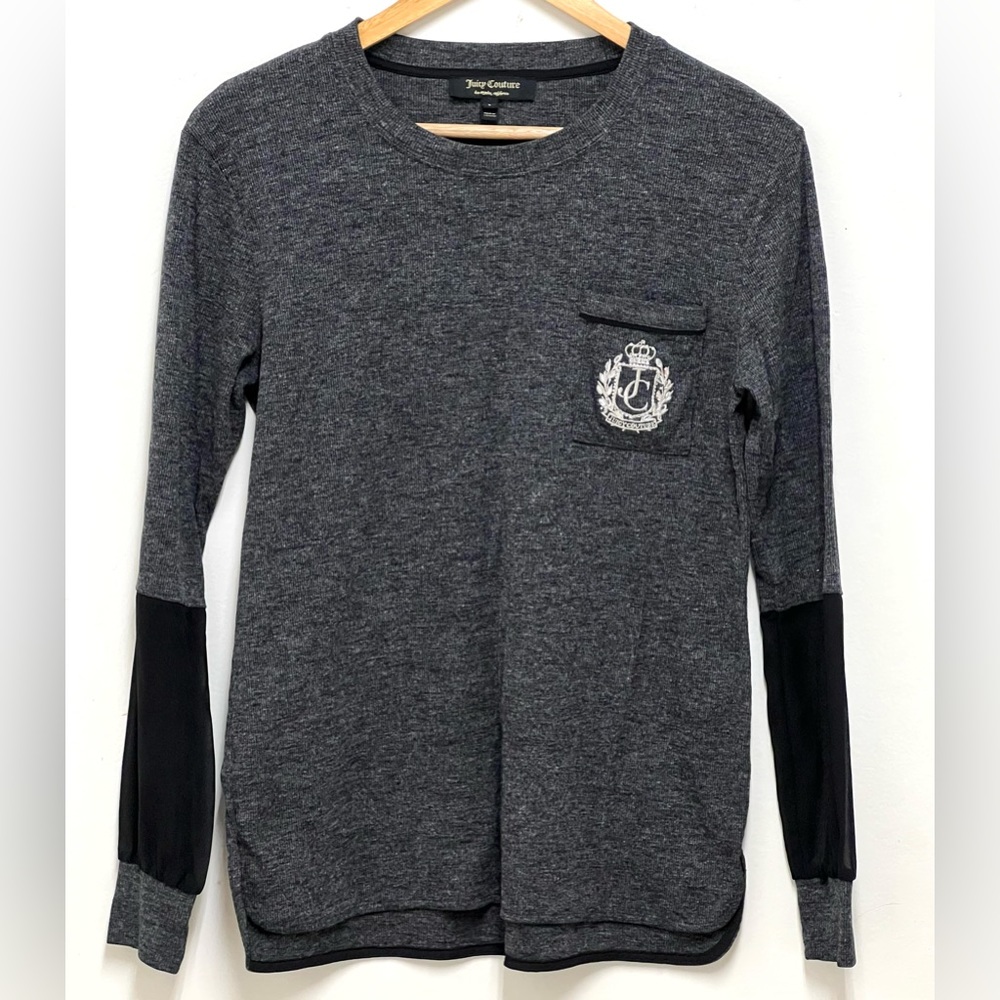 Juicy Couture Women's Gray Top Long Sleeves Size S